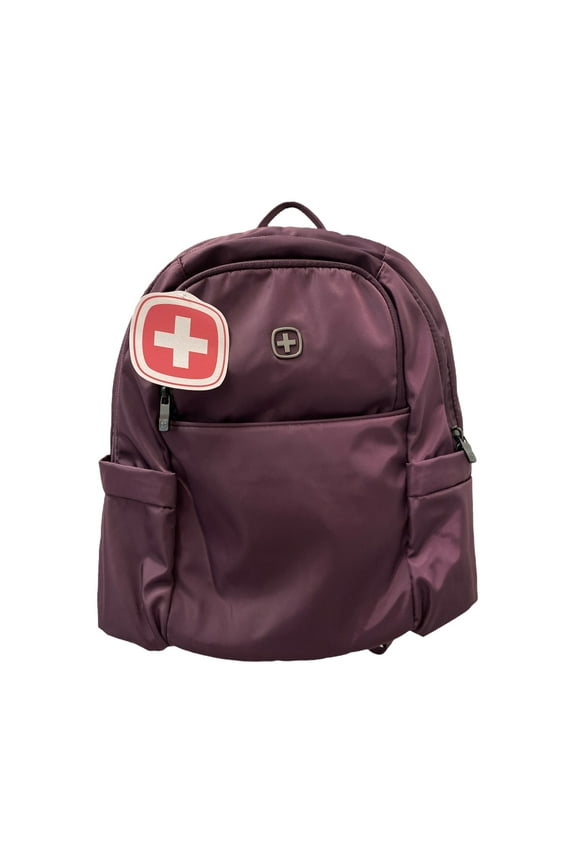 Compact Lightweight Backpack with Laptop Pocket, Plum