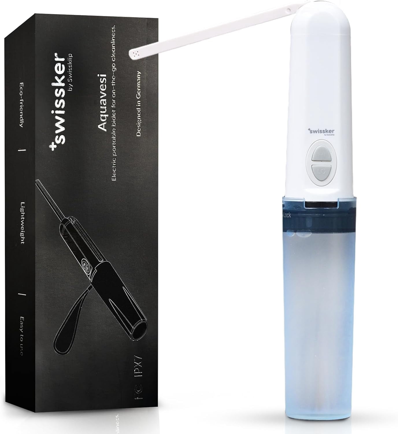 Swissker by Swissklip Aquavesi Portable Bidet| Rechargeable