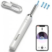 Swissker by Swissklip EarClix Electric Ear Wax Removal Kit with Camera   Pro HD LED Ear Cleaner   Wireless App Control   3 Silicone Tips   Rechargeable Waterproof Otoscope Earwax Remover Tool