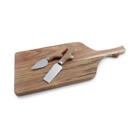 Swissmar 3 Piece Acacia Paddle Board and Knife Set
