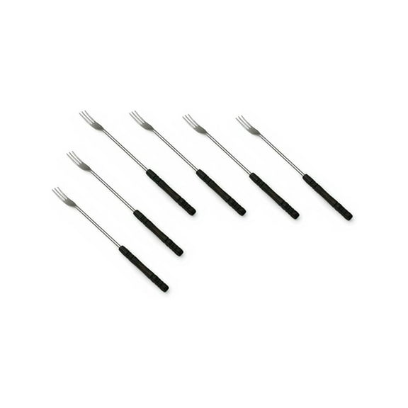 Swissmar 6-Piece Cheese Fondue Forks | Faux Wood Handle