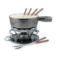 thumbnail image 1 of Swissmar Lugano 9 Piece Cast Iron Fondue Set, Metallic Black, 1 of 4