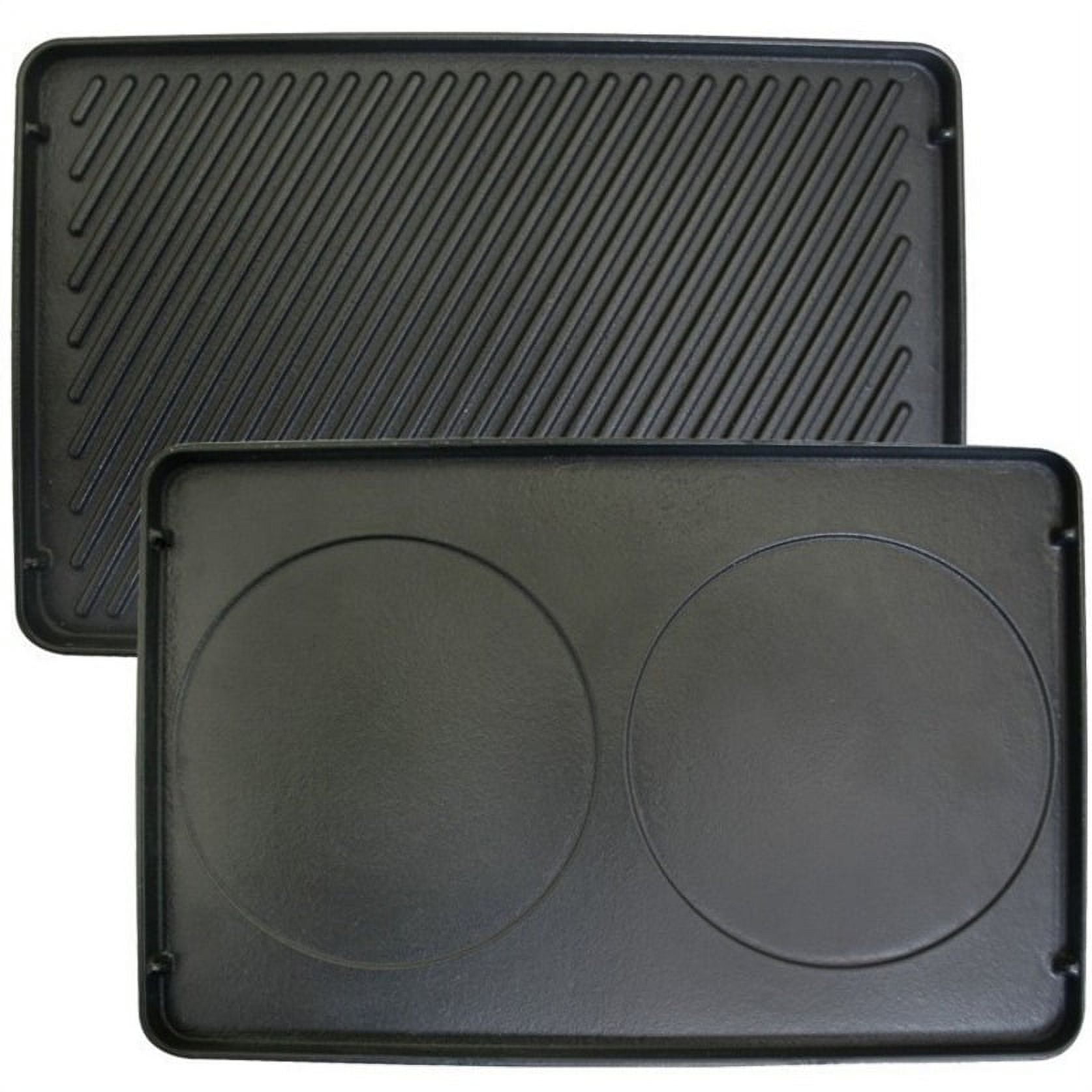 Reversible Black Cast Iron Grill Plate for Raclettes