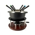 thumbnail image 1 of Swissmar Summit 10 Piece Cast Iron Fondue Set, Black Matte, For Cheese, Meat, and Chocoolate, 1 of 5