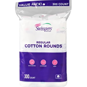 100% Cotton Rounds Value Pack, 300 Count