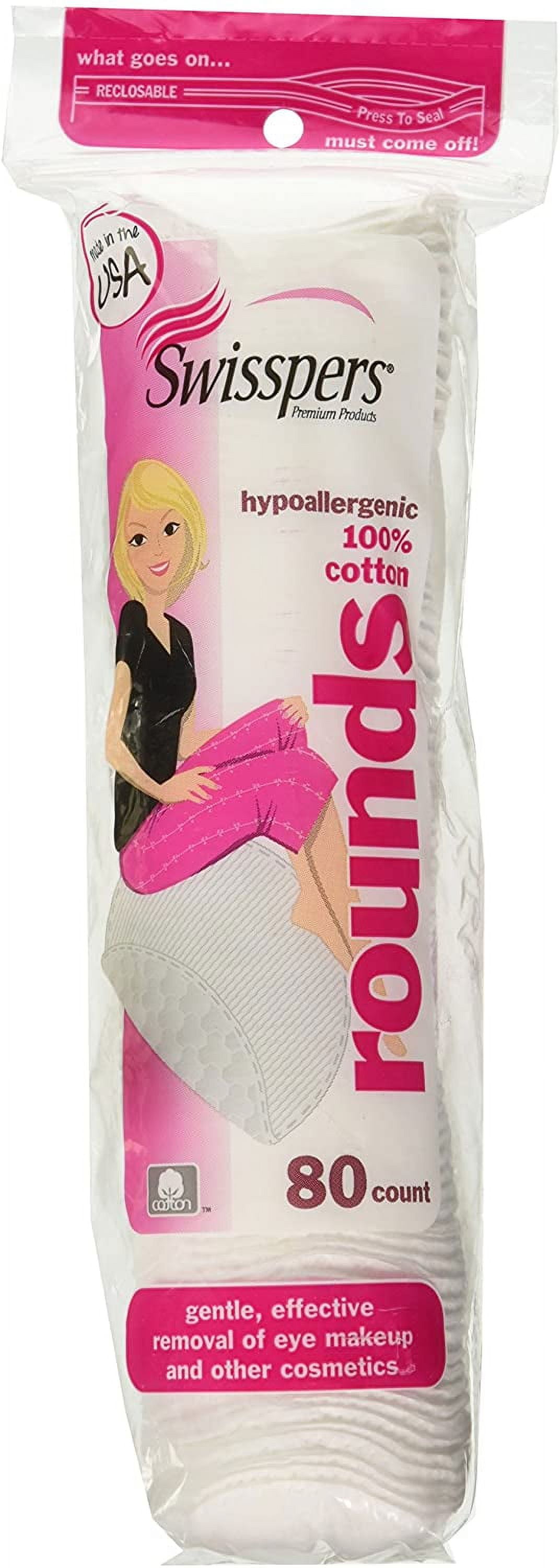 Swisspers Cotton Rounds, 80 ea (Pack of 3)