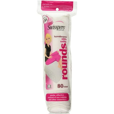 Swisspers Cotton Rounds, 80 ea (Pack of 4)