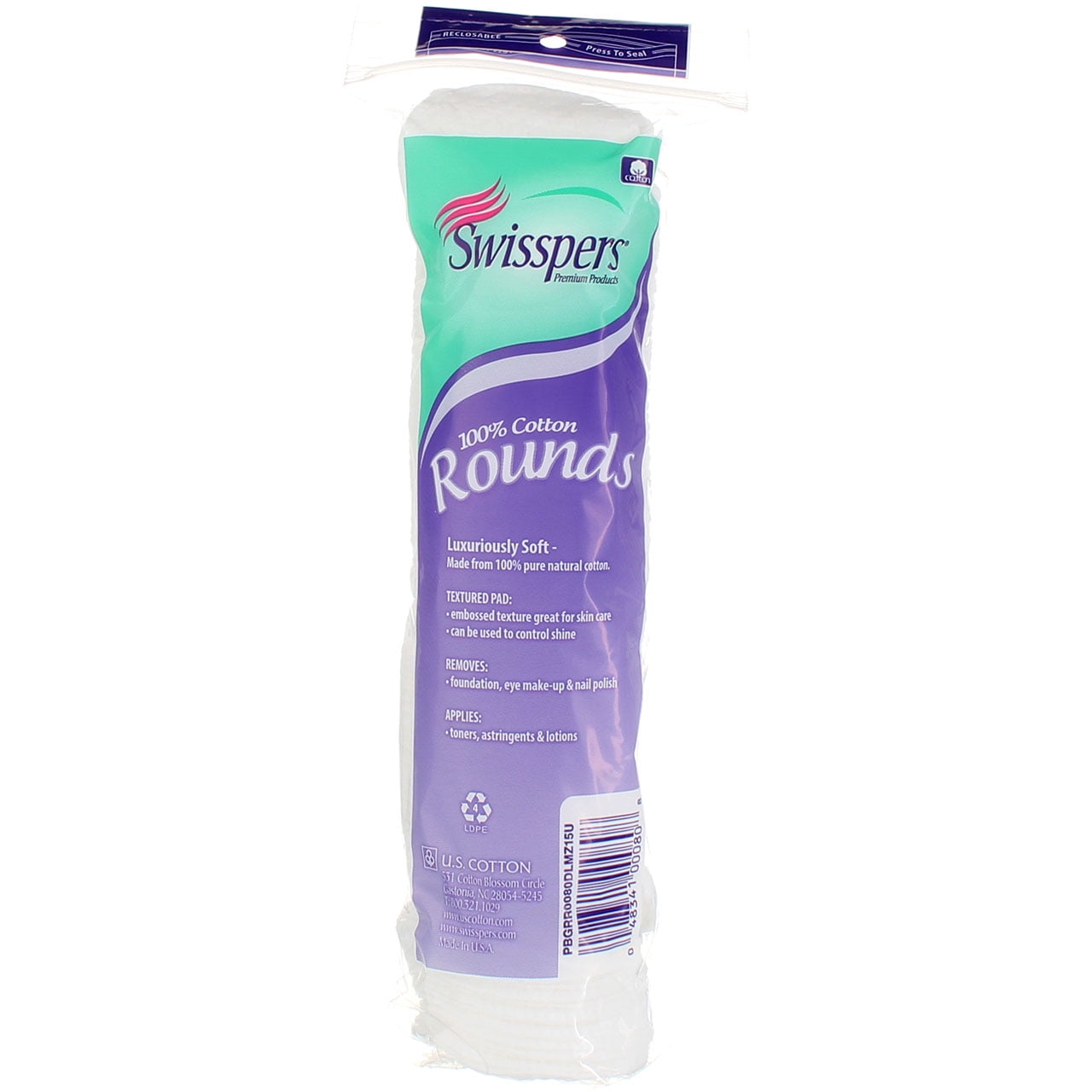 Cotton Rounds 80 Swisspers Cotton Rounds 80 ea (Pack of 4) - Walmart.com