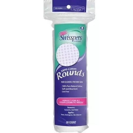 Swisspers Cotton Rounds 80S 100% Cotton