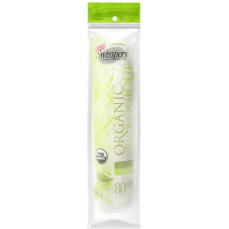 Swisspers Organic Cotton Rounds 80 ea (Pack of 6)