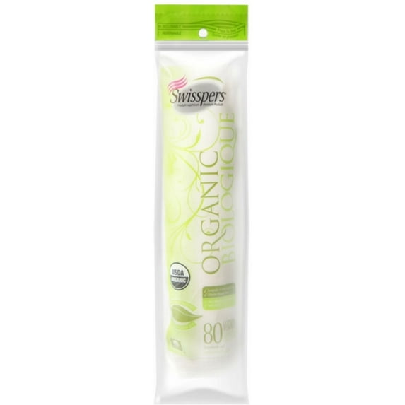 Swisspers Organic Cotton Rounds 80 ea (Pack of 6)