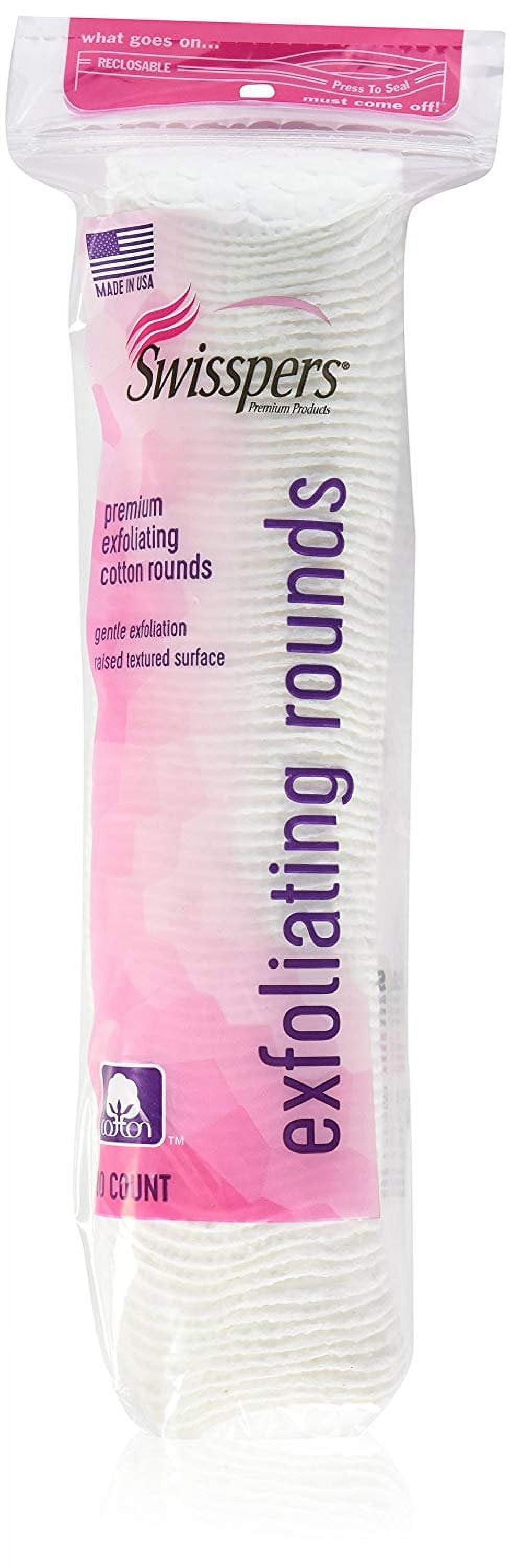 Swisspers Prem 80ct Exfoliating Cotton Rounds