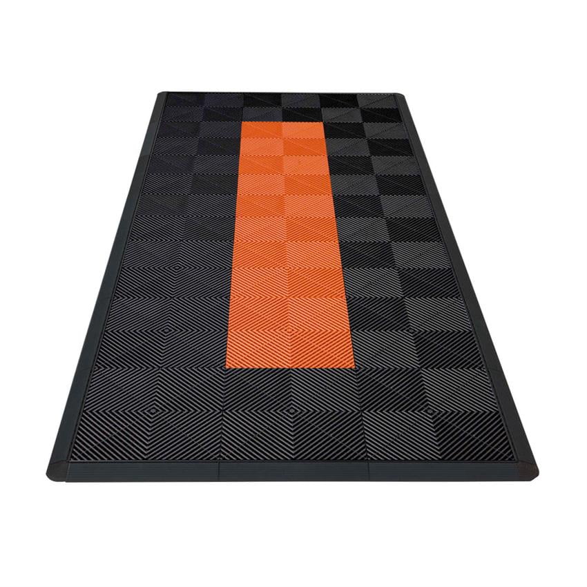 Swisstrax MAT-RPS-CHKR300 Ribtrax Pro Garage Floor Mat, Black/Red