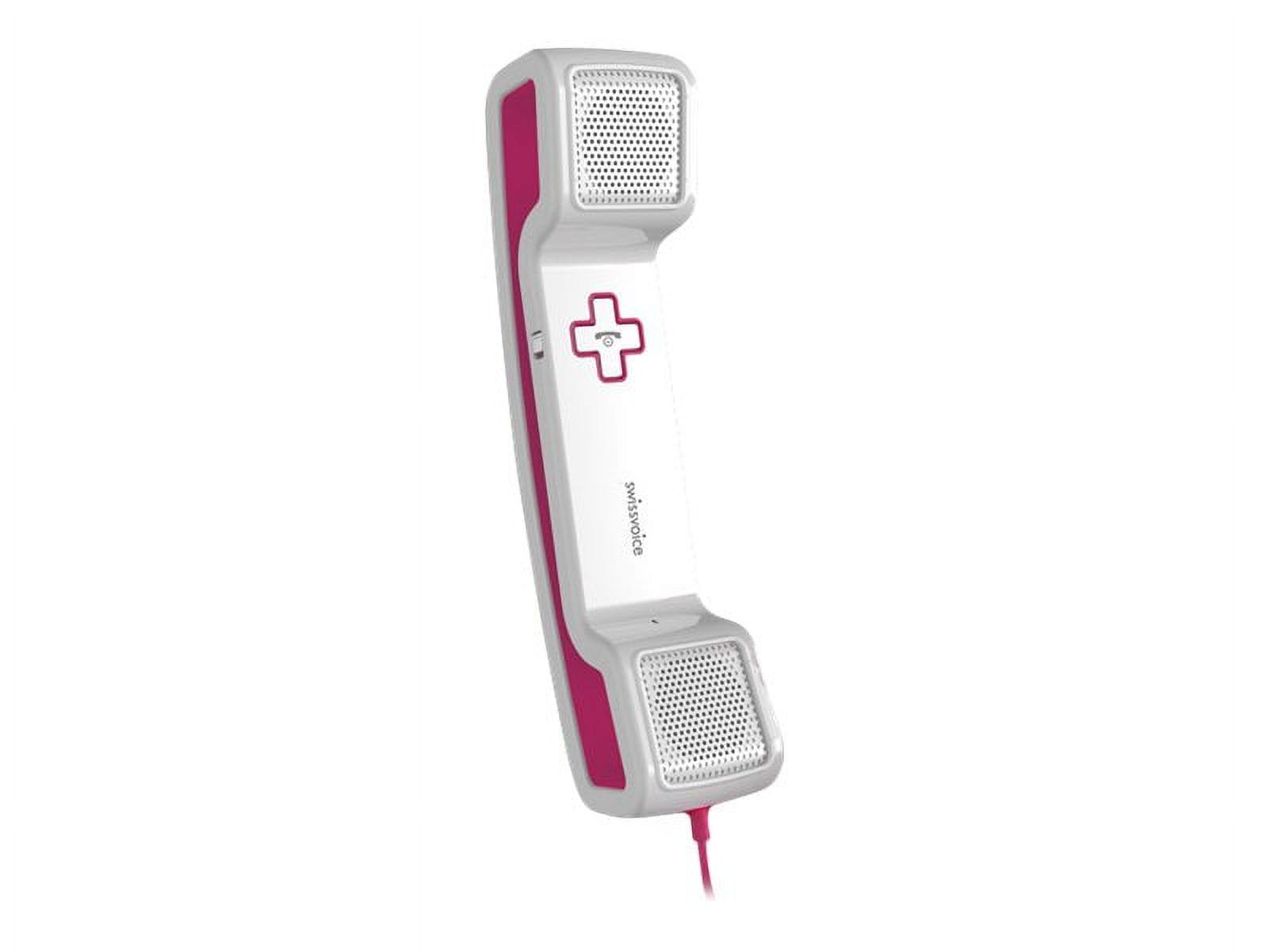 Swissvoice ePure CH05 - Handset for cellular phone - white, pink - for Apple iPhone 5 - image 1 of 4