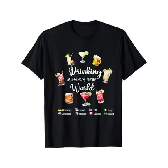 SPEEDRUN Men's Black Crew Neck Short Sleeve T-Shirts Unique Prints and Patterns Casual Short Sleeve