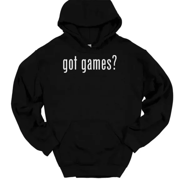 SPEEDRUN Men's Long Sleeve Graphic Print Hooded Pullover Tops T-Shirts Got Games Hooded Sweatshirt Hoodie Funny Gamer Humor Novelty Gift