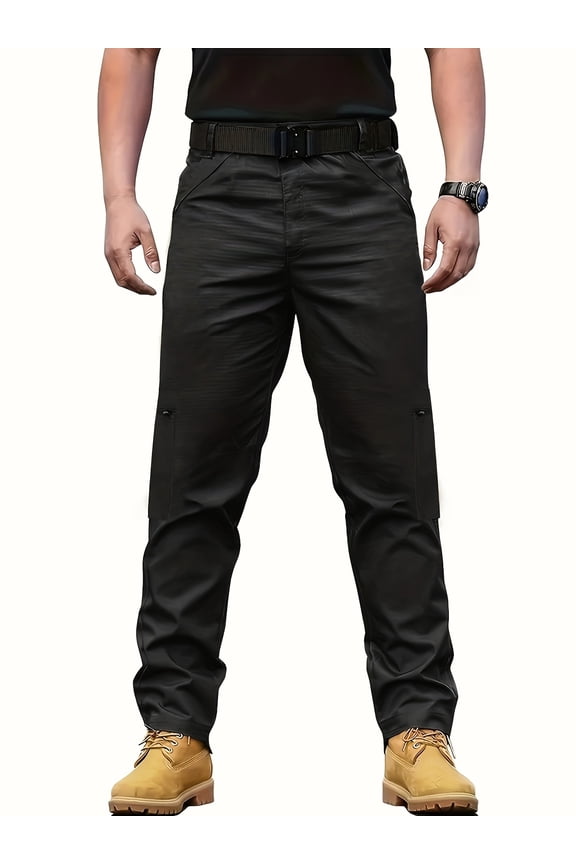 Men's Loose Fit Overalls with Multiple Pockets