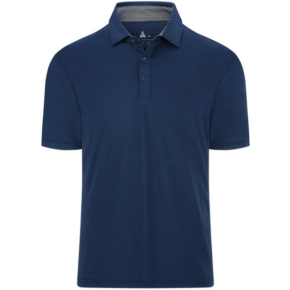 SPEEDRUN Men's Polo Shirt Short Sleeve, Breathable & Moisture-Wicking, Classic Fit