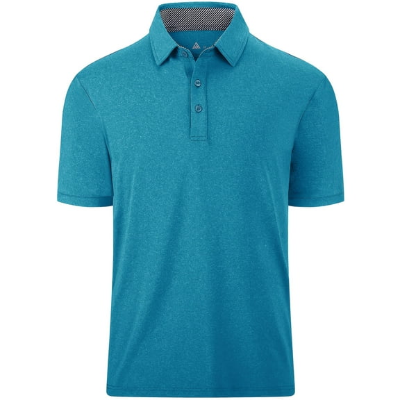 SPEEDRUN Men's Polo Shirt Short Sleeve, Breathable & Moisture-Wicking, Classic Fit