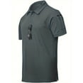 thumbnail image 1 of SPEEDRUN Men's Polo Shirt Short Sleeve, Breathable & Moisture-Wicking, Classic Fit, 1 of 2