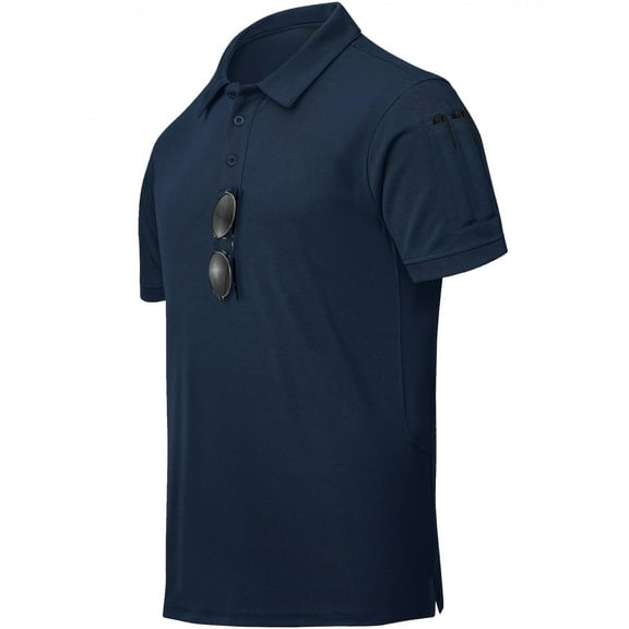 SPEEDRUN Men's Polo Shirt Short Sleeve, Breathable & Moisture-Wicking, Classic Fit