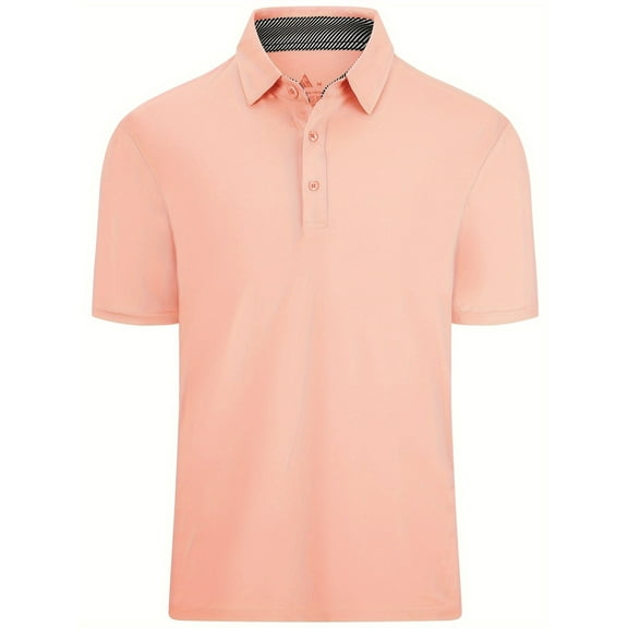 SPEEDRUN Men's Polo Shirt Short Sleeve, Breathable & Moisture-Wicking, Classic Fit