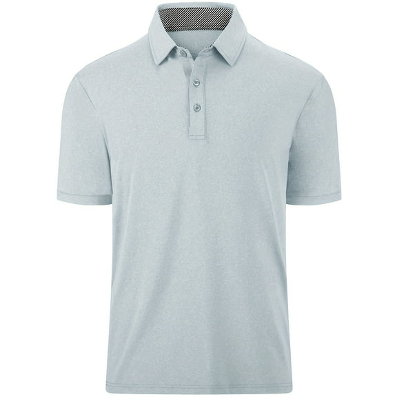 SPEEDRUN Men's Polo Shirt Short Sleeve, Breathable & Moisture-Wicking, Classic Fit