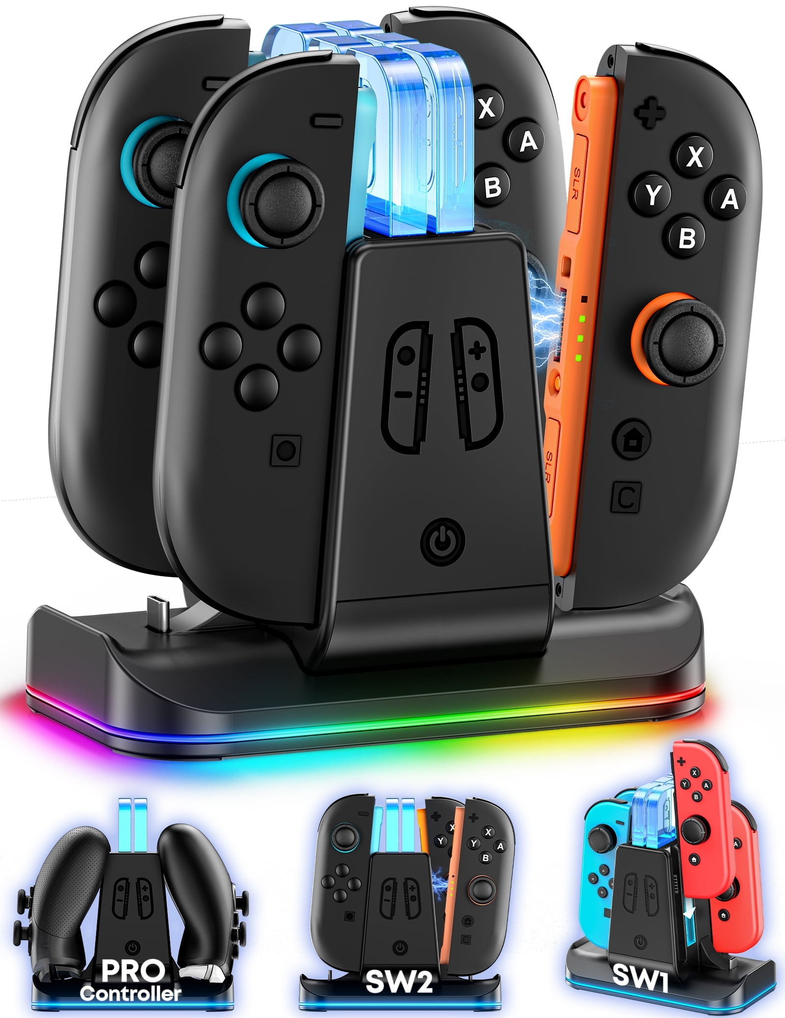 Nintendo Switch プロコントローラー 外装交換品 とPowerA Joy-Con