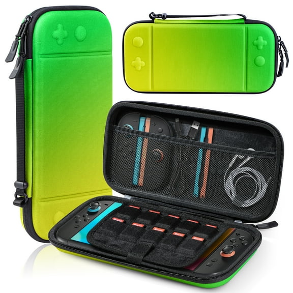 BRHE Switch 2 Carry Case Compatible with Nintendo Switch 2 Console,Large Capacity Switch 2 Travel Case, Nintendo Switch 2 Carrying Case with 10 Game Card Slots and Pocket for Switch 2 Accessories