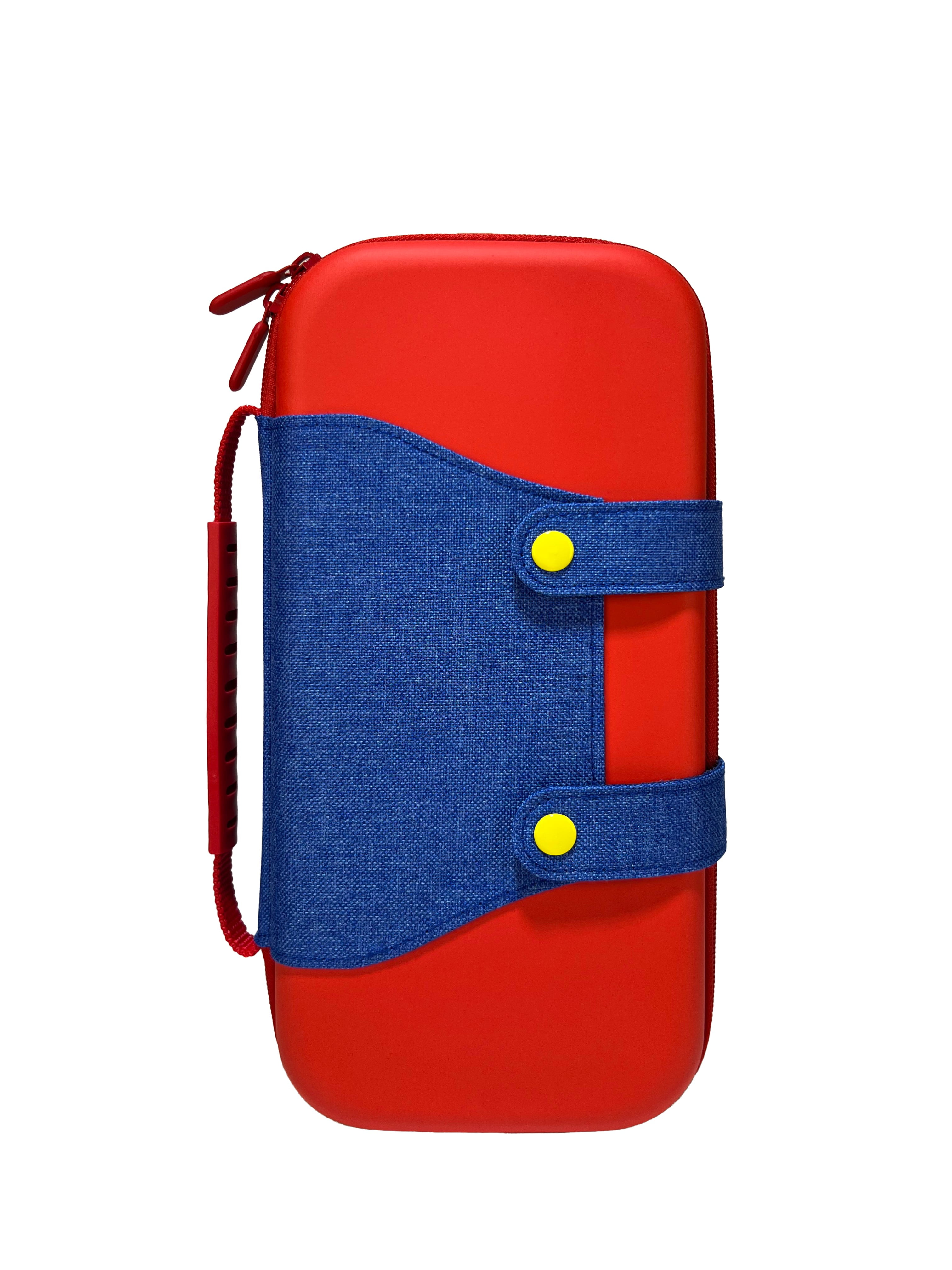 Switch 2 Carrying Case - Durable Red Denim Storage Bag with Spacious ...