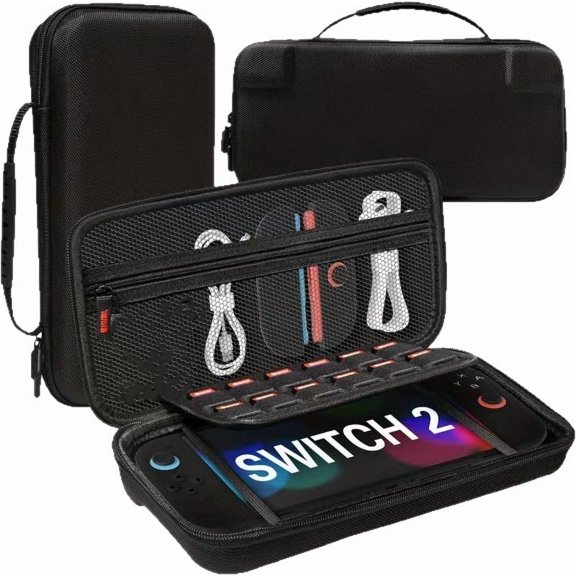 Switch 2 Carrying Case Hard Shell Travel Case for Nintendo Switch 2 Console & Accessories 24 Game Card Slots, Large Capacity, Protective Pouch for Kids, Adults, Commuting, Travel