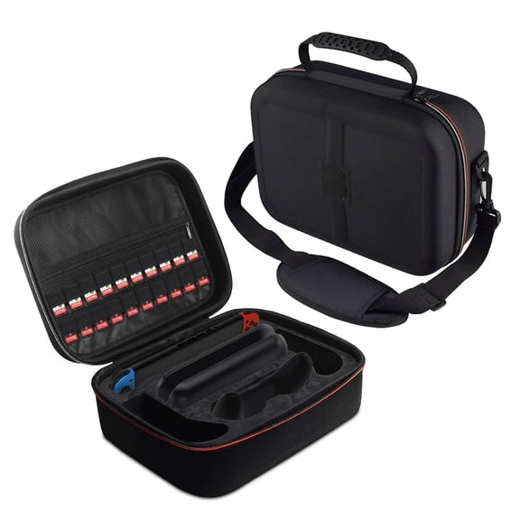 For Switch 2 Case (2025), All-in-One Carrying Case with 18 Game Card Slots, Dock Bag with Handles and Shoulder Straps for Switch 2 Console and Accessories