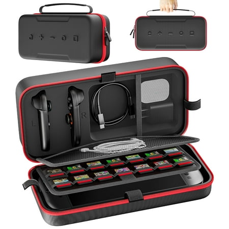 Switch 2 Case for Joy-con 2 & 2025 Switch 2 & 2021 OLED & 2017 Original, Portable Travel Case with 28 Game Holders, Hard Shell Switch 2 Carrying Case for Switch Accessory Kits