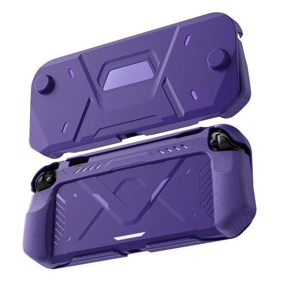 Switch 2 Case for Console, Hard Protective Mecha Style Drop Resistant NS2 Case, Cool Design Switch 2 Accessories for NS2 2025 (Purple)