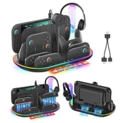 Switch 2 Charging Dock,Multifunctional Organizer Station for Nintendo Switch 2 Accessories with Console Cooling Fan,4 Joycon 2 & Pro Controller Charger,Switch 2 Camera Storage