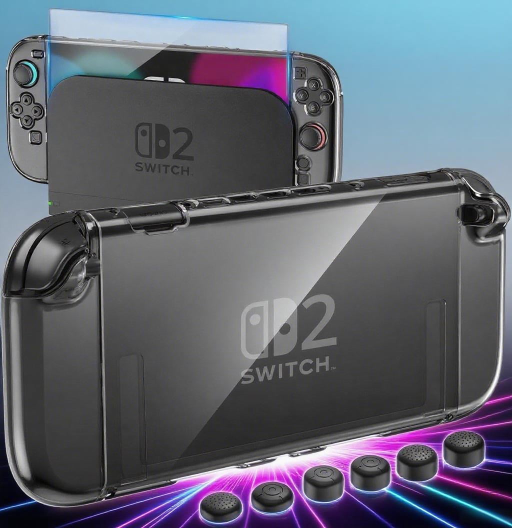 Switch 2 Clear Case Compatible (2025）for Nintendo Switch 2, Dockable PC ...