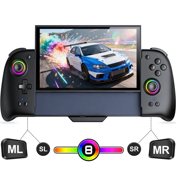 Switch 2 Controller with Hall Effect Joysticks & Enhanced Grip for Nintendo Switch 2, Wireless Switch 2 Pro Controller with 8-Color RGB Lighting, Turbo, Macros, KeyLinker App