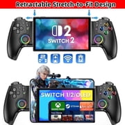 Switch 2 Controller, Wireless Pro Controller for Switch 2/Switch/OLED & iPhone/Android - Hall Effect Joystick, Wireless Mobile Gaming Controller with RGB, Programmable Back Buttons, Extendable Design