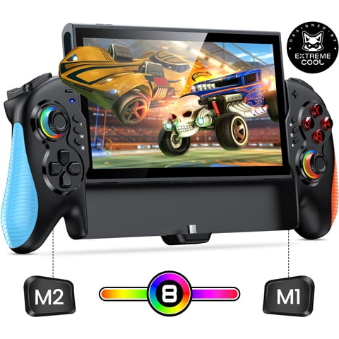 ESYWEN Switch 2 Controller ,Replacement for Switch Joy Cons with RGB,Hall Effect Joysticks,Big Handheld Grip, Switch Joypad with No Drifting, Turbo