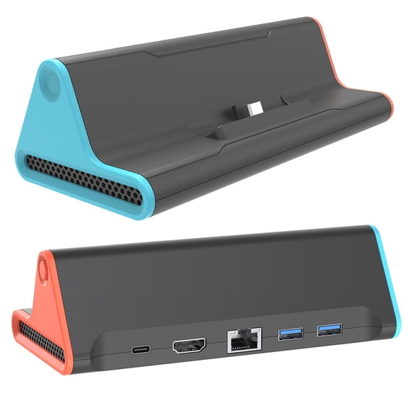 Switch 2 Dock, 4K@60Hz Portable Docking Station for Nintendo Switch2, with 4K@60Hz HDMI Adapter 3 USB 3.0 ports 60W PD charging