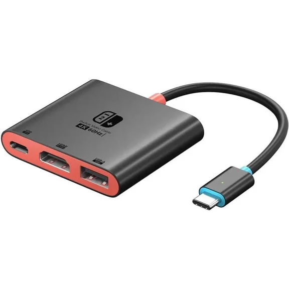 Switch 2 Dock for Nintendo Switch 2 (2025), Switch 2 TV Adapter Support 4K/60Hz HDMI 2.0A Adapter, PD100W USB 3.0 Port, Compatible with Switch 2/Switch/OLED