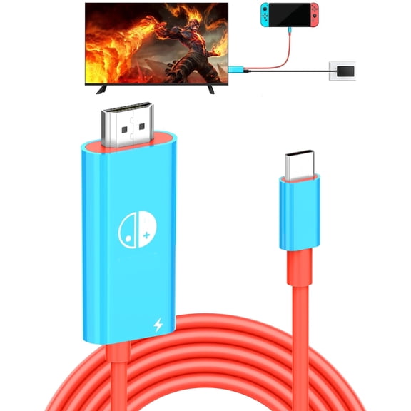 Switch 2 Dock Portable TV Docking Station Compatible with Nintendo Switch / Switch2 / Steam deck / ROG Ally X USB-C to HDMI Cable 4K@60HZ / HDMI 2.0 / USB3.0 5Gbps / PD3.0 100W TV Dock Station