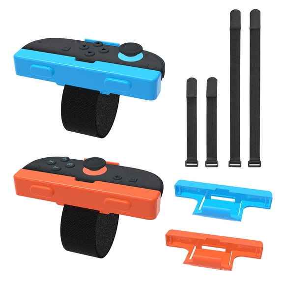 Switch 2 Joy-Con Controller Adjustable Elastic Leg Straps Wrist Bands, NS Switch Dance Controller Wristbands for Adults/Teens/Kids Compatible with Dance, Fitness