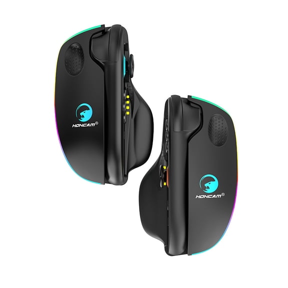 Switch 2 Joy-Con Glowing Mouse Stand 2-Pack - Convertible Left/Right Controller to Wired Mouse Adapter with RGB Backlight, Gaming Accessory for Nintendo Switch 2