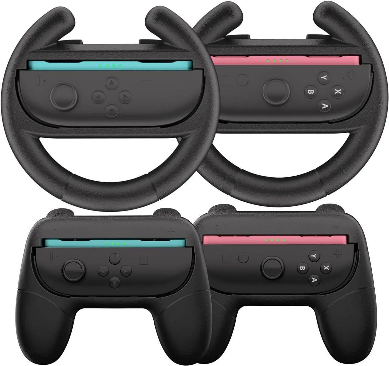 Switch 2 Joy-Con Grip [4-Pack], Steering Wheels for Nintendo Switch 2 ...