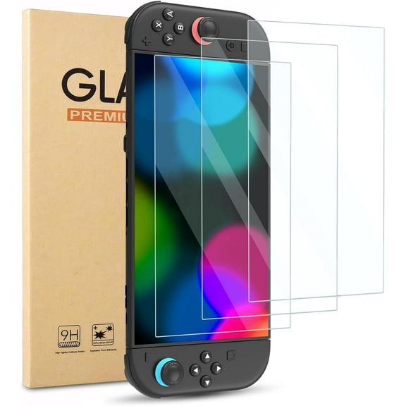 for Switch 2 Screen Protector [7.9'']: 2025,  3-Pack Tempered Glass Auto-Alignment OneTouch Bubble-Free Anti-Scratch Ultra-Clear Touch Sensitive 30-Second Installation