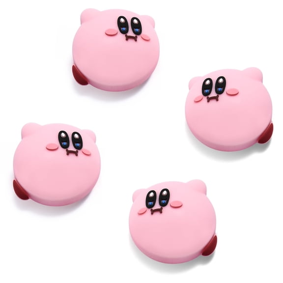 Switch 2 Thumb Grips Caps 4PCS Compatible with Nintendo Pro Controller/Joycon, Switch Button Caps Joystick Covers, Silicone Analog Stick Cover - Pink