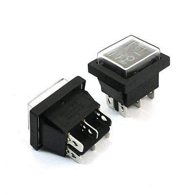 2pcs 6 Pin DPDT ON-OFF-ON 3 Position Snap In Rocker Switch 15A/250V 20A - Foto 7