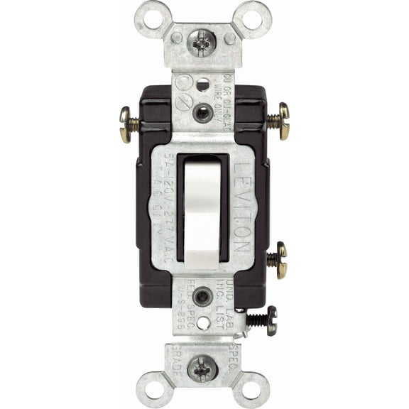 Leviton 120V 15A Toggle Switch  15A 120V  UL Listed for US Residential Electrical Code Compliance, Drop-in NEC-Standard Wiring