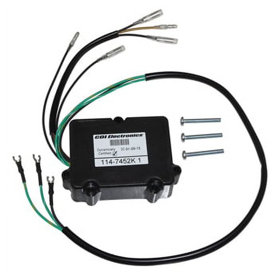 Switch Box K1 Kit Mercury 6-25hp 2cyl 1980-1996 Pro #: 114-7452 X-Ref #: 339-7452A19 18-5777, 18-5778, 7452A1, 7452A11, 7452A14, 7452A15, 7452A19, 7452A7, 7452A8, 7452A9